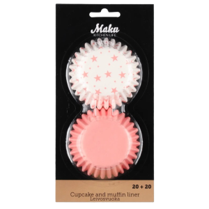 Muffinivormid Maku roosa 40tk