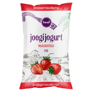 Farmi joogijogurt maasikatega 1kg kile